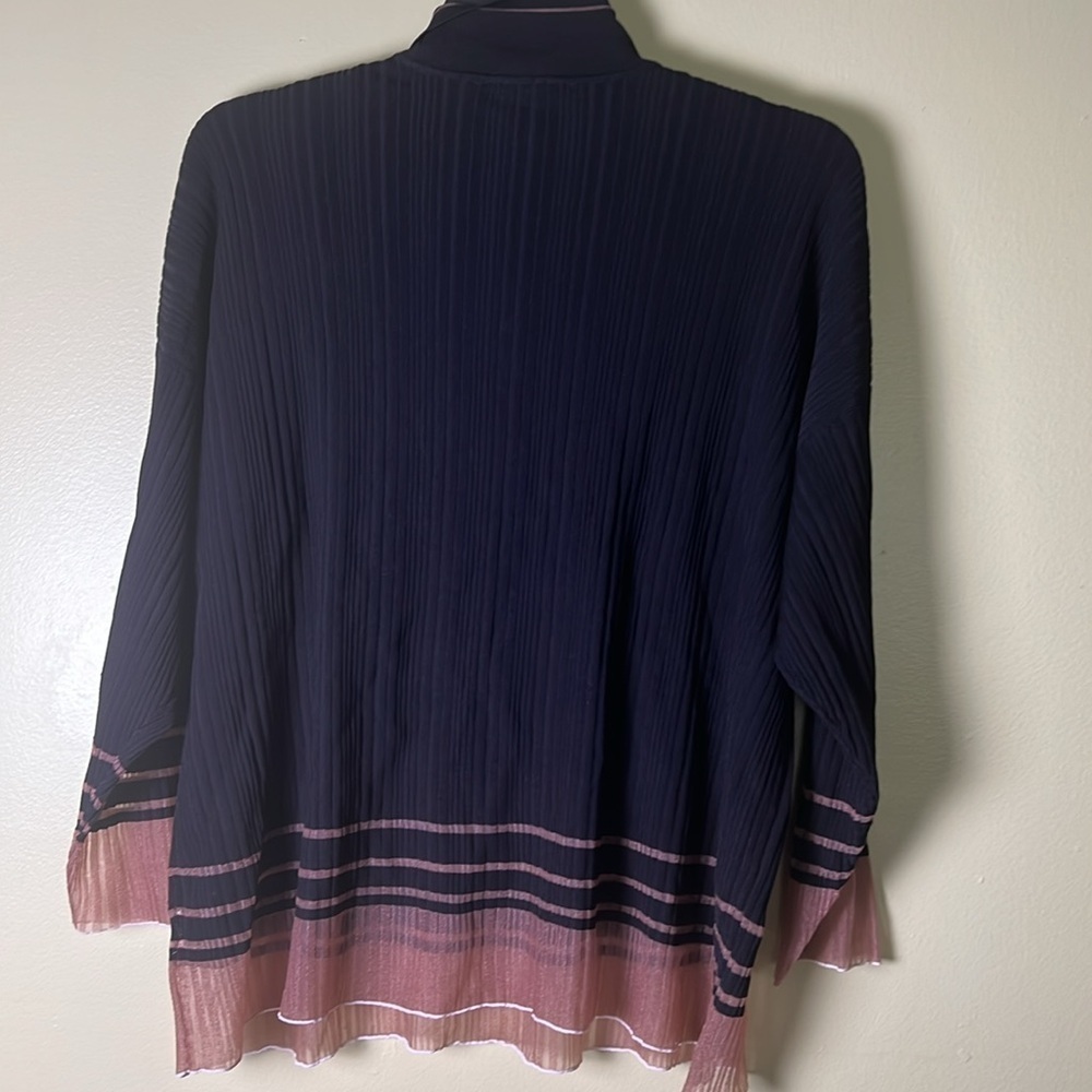 ZARA mob wife , Grunge,Romantic,long sleeve Black and beige Pleated Blouse. - Picture 5 of 5